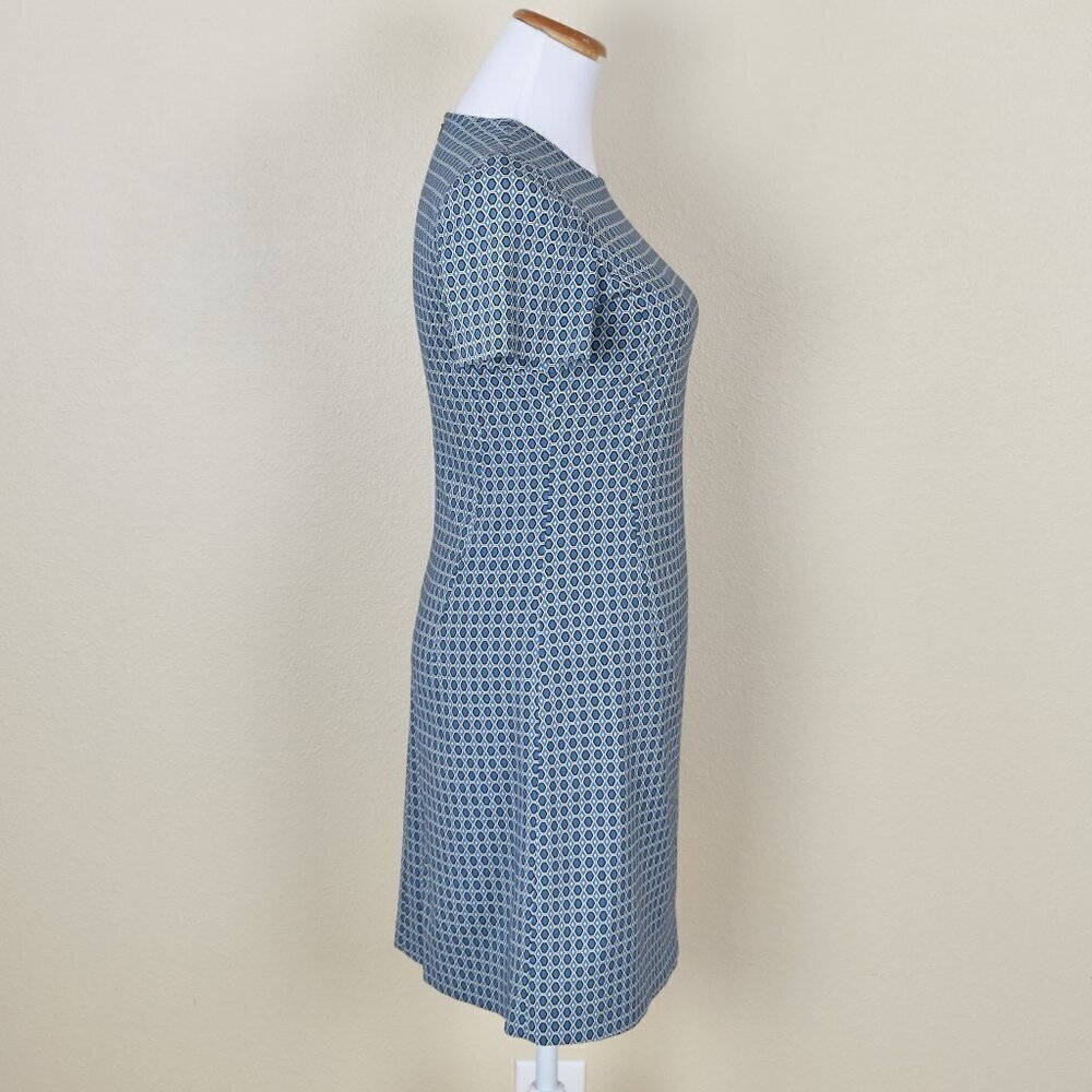 Theory Jatinn Hex Wool Printed Short Sleeve Dress - 2 - Picture 6 of 9